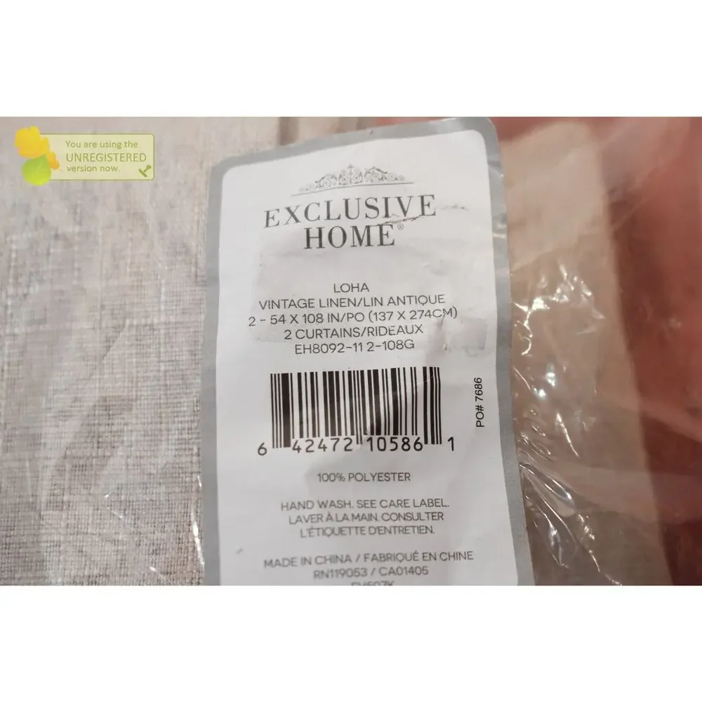 Exclusive Home Loha Linen Grommet Top 54x108